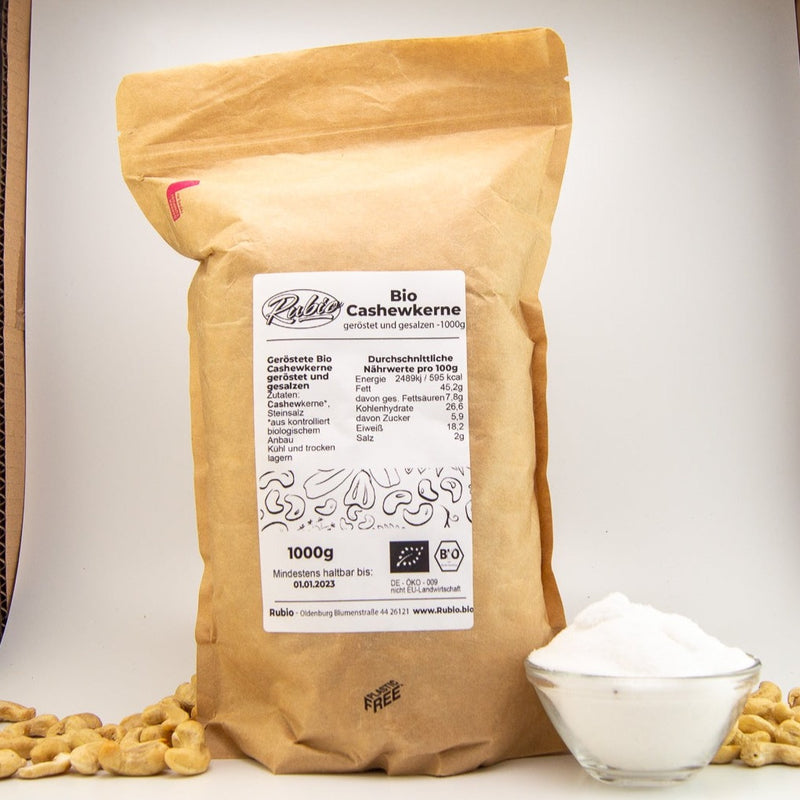 Bio Cashew geröstet gesalzen 1000g